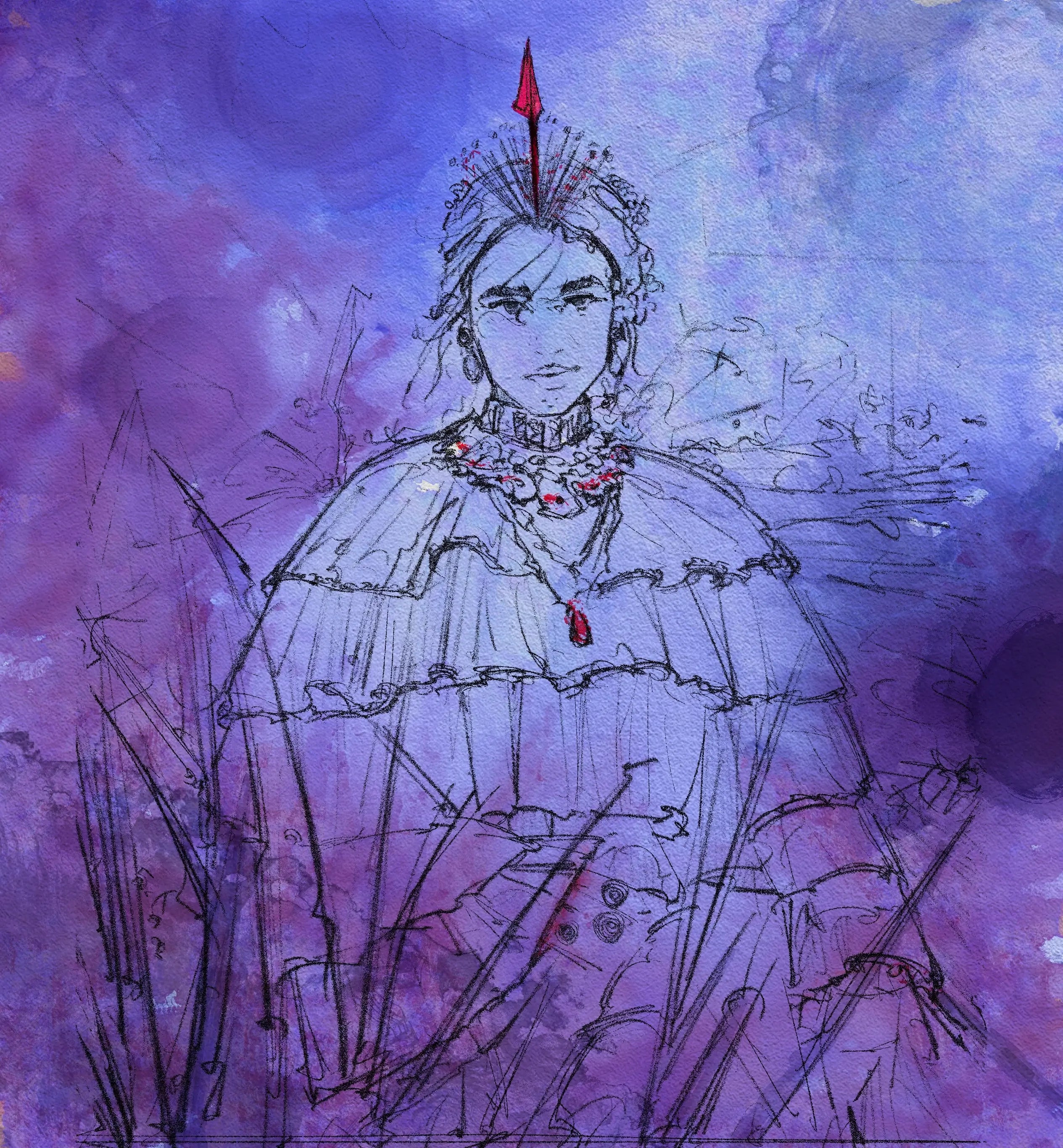Procreate watercolor brushes for expressive washes, layering, and textured effects.